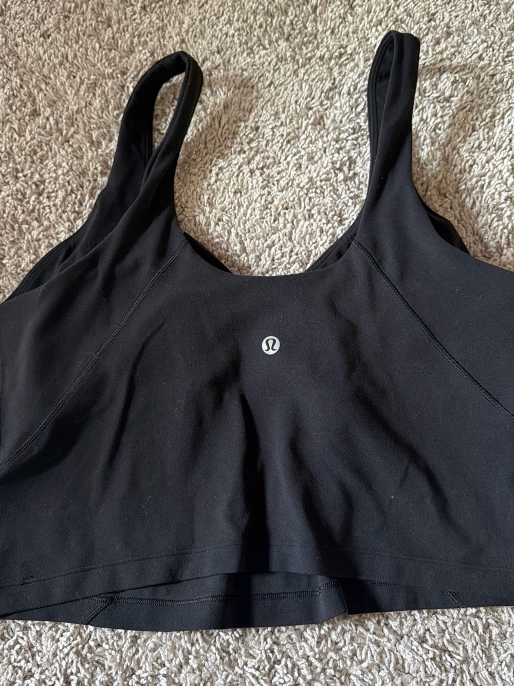 lululemon athletica Black Scoop Neck Sports Bra